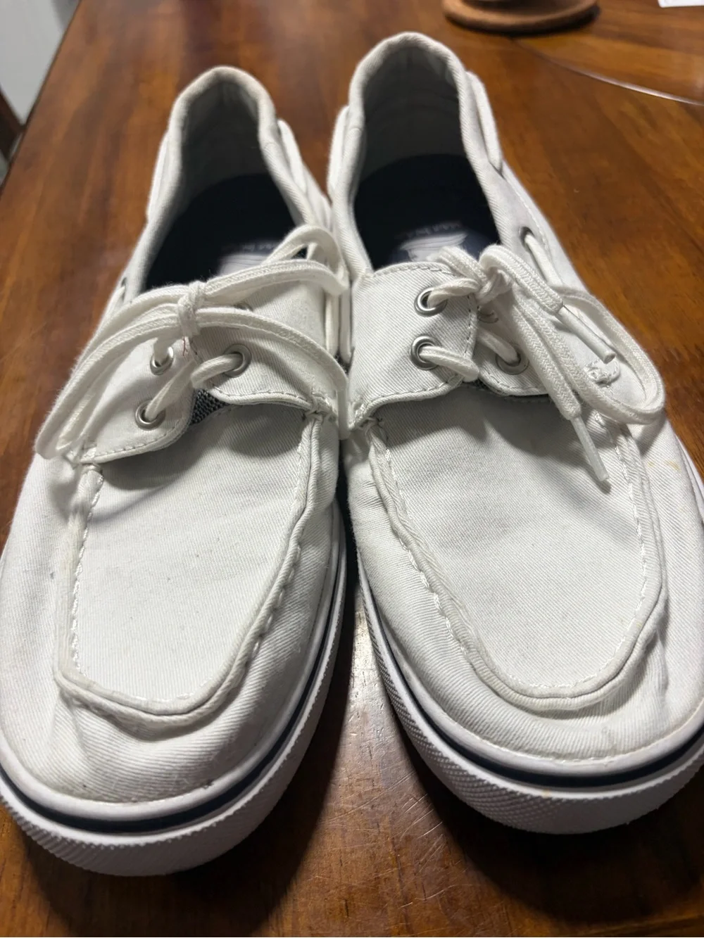 Maui Island White Canvas Boat Shoes - Men's Lace-Up Slip-Ons